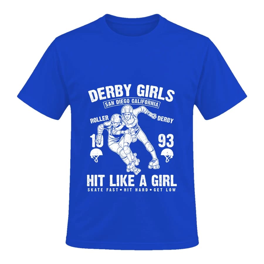 T-shirt — Derby girls — الأمام — أزرق